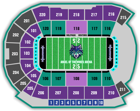 End Zone Lower/Midfield Upper
